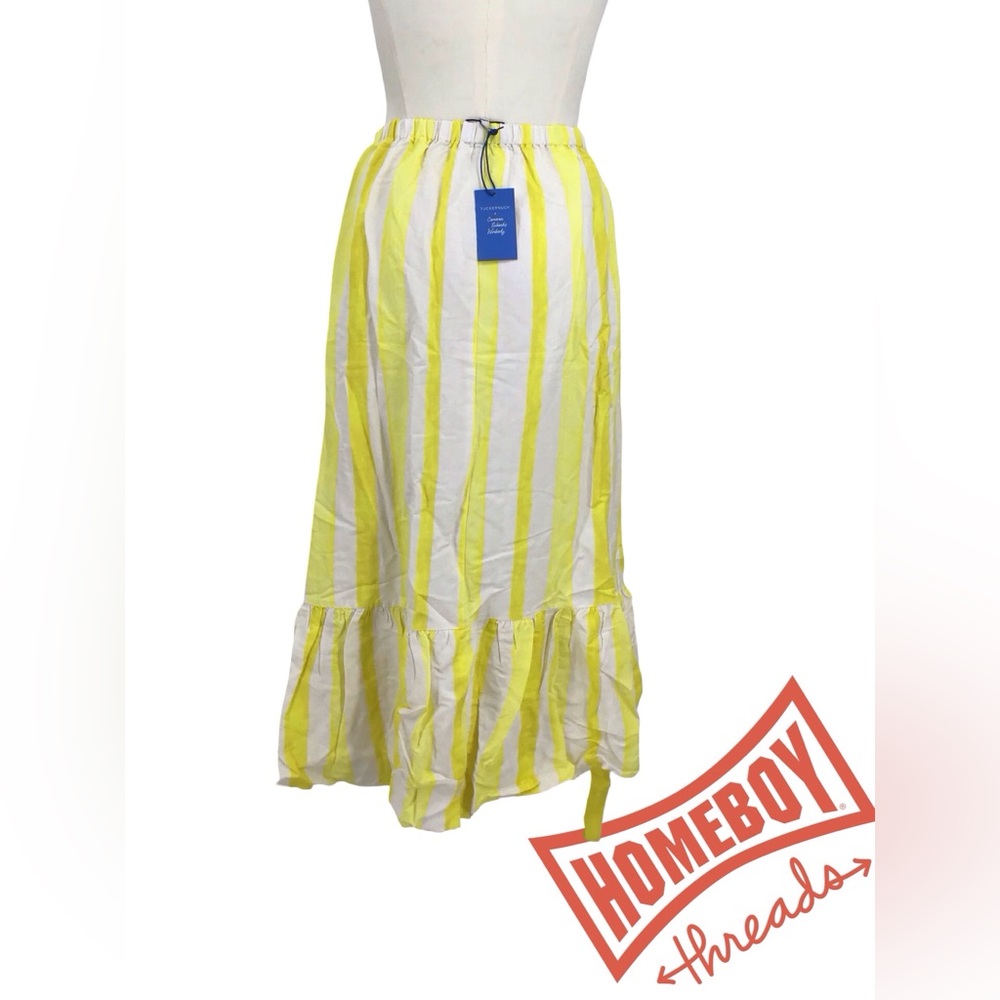 NWT Tuckernuck Yellow and White Skirt size XL - Picture 3 of 8